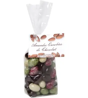 Amandes Enrobées Chocolat 200g : Amandes Enrobées Chocolat 200g Chocolat - Framboise - Nougat - Citron Vert Schaal Chocolatier