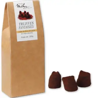 Truffes Eclats de Fèves de Cacao Mathez - 200g : Truffes Mathez